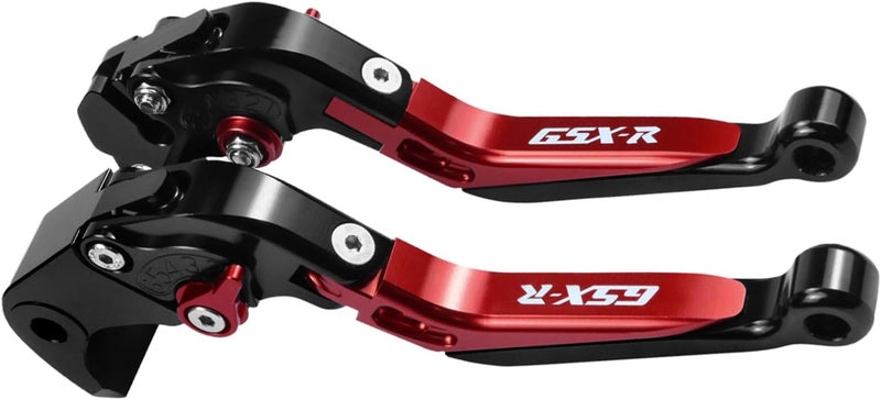 XIDAODIT for Suzuki GSXR 600 750(2006-2024) 1000R(2009-2024) GSX-R 1000(2005-2006) Motorcycle Clutch Lever Folding Extendable Adjustable Handlebars Brake and Clutch Levers Set(Red) - Image 1